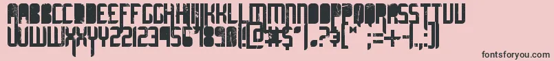 UltimateMidnight-fontti – mustat fontit vaaleanpunaisella taustalla