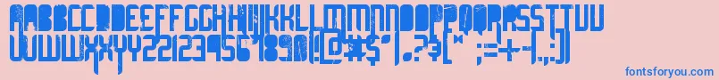 UltimateMidnight-Schriftart – Blaue Schriften auf rosa Hintergrund