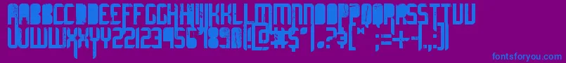 フォントUltimateMidnight – 紫色の背景に青い文字