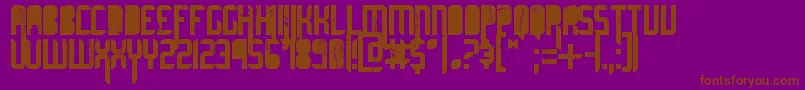 UltimateMidnight-fontti – ruskeat fontit violetilla taustalla