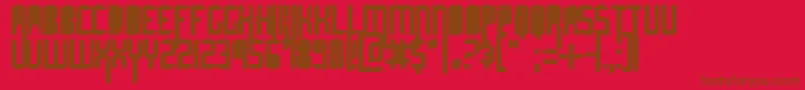 UltimateMidnight-fontti – ruskeat fontit punaisella taustalla