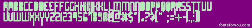 UltimateMidnight-fontti – vihreät fontit violetilla taustalla