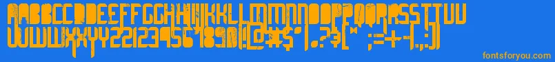 UltimateMidnight Font – Orange Fonts on Blue Background
