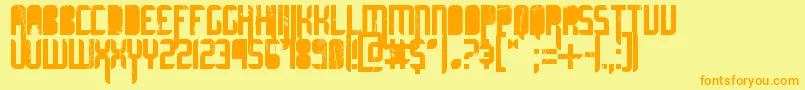 UltimateMidnight Font – Orange Fonts on Yellow Background