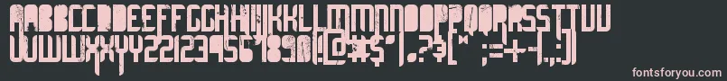 UltimateMidnight-fontti – vaaleanpunaiset fontit mustalla taustalla