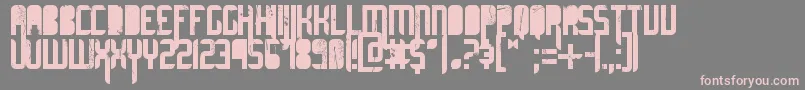 フォントUltimateMidnight – 灰色の背景にピンクのフォント