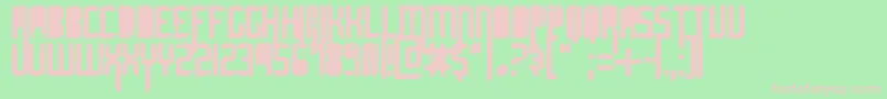 UltimateMidnight-fontti – vaaleanpunaiset fontit vihreällä taustalla