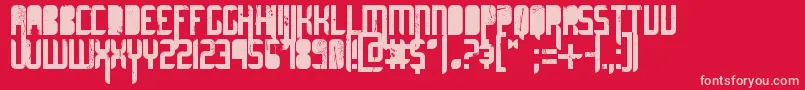 UltimateMidnight-fontti – vaaleanpunaiset fontit punaisella taustalla