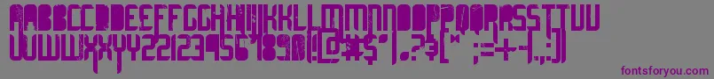 フォントUltimateMidnight – 紫色のフォント、灰色の背景