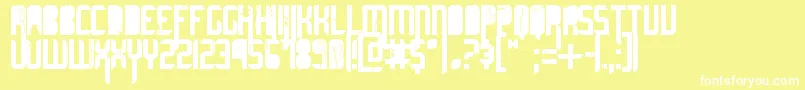 UltimateMidnight-fontti – valkoiset fontit keltaisella taustalla