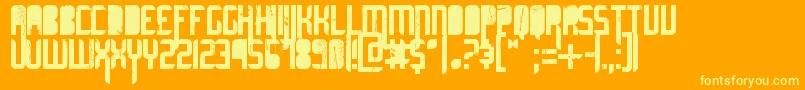 UltimateMidnight Font – Yellow Fonts on Orange Background