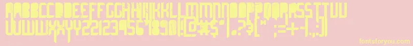 UltimateMidnight-fontti – keltaiset fontit vaaleanpunaisella taustalla