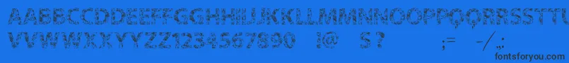 Vtksflowersinoursoul Font – Black Fonts on Blue Background