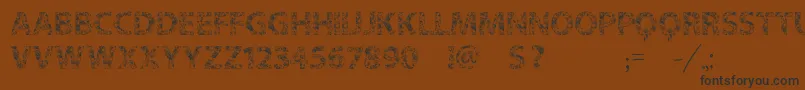 Vtksflowersinoursoul Font – Black Fonts on Brown Background