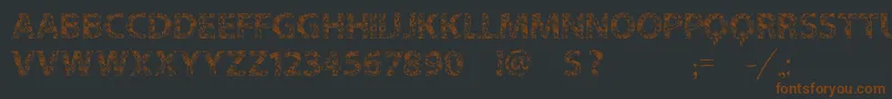 Vtksflowersinoursoul Font – Brown Fonts on Black Background