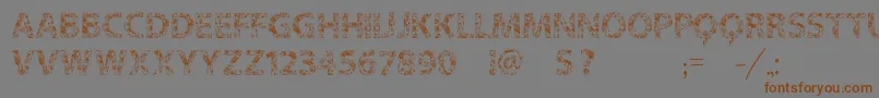 Weitere Informationen zur Vtksflowersinoursoul-Schriftart Vtksflowersinoursoul-Schriftart – Braune Schriften auf grauem Hintergrund
