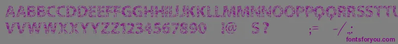 Vtksflowersinoursoul Font – Purple Fonts on Gray Background