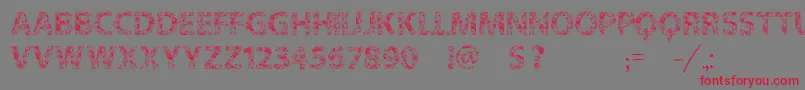 Vtksflowersinoursoul Font – Red Fonts on Gray Background