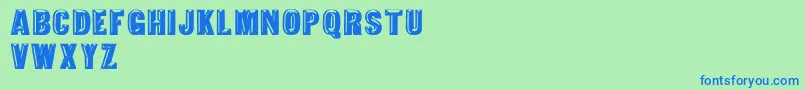 TejaratchiBold Font – Blue Fonts on Green Background