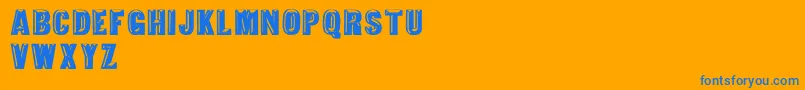 TejaratchiBold Font – Blue Fonts on Orange Background