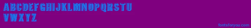 TejaratchiBold Font – Blue Fonts on Purple Background