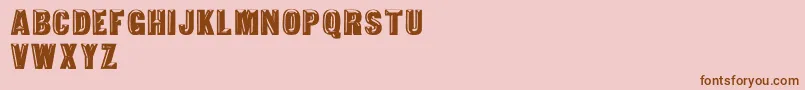 TejaratchiBold-Schriftart – Braune Schriften auf rosa Hintergrund