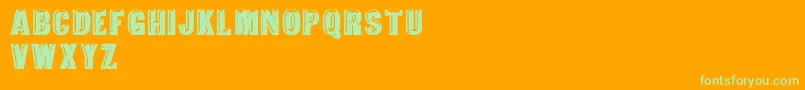 TejaratchiBold Font – Green Fonts on Orange Background