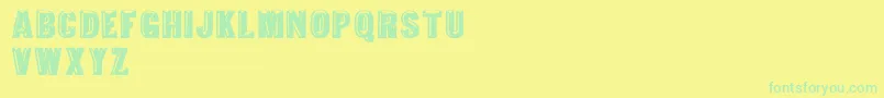 Czcionka TejaratchiBold – zielone czcionki na żółtym tle