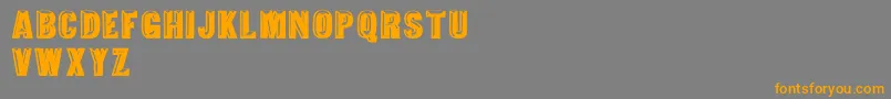 TejaratchiBold Font – Orange Fonts on Gray Background