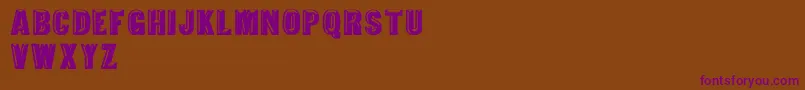 TejaratchiBold Font – Purple Fonts on Brown Background