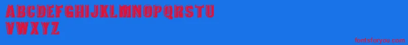 TejaratchiBold-fontti – punaiset fontit sinisellä taustalla