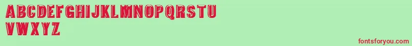 TejaratchiBold Font – Red Fonts on Green Background