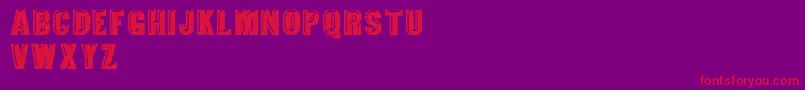 フォントTejaratchiBold – 紫の背景に赤い文字