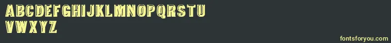 Шрифт TejaratchiBold – жёлтые шрифты на чёрном фоне