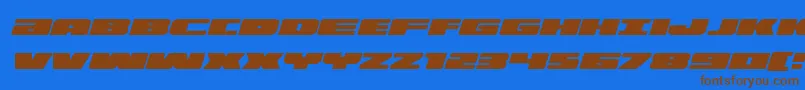 Illuminoexpandital Font – Brown Fonts on Blue Background