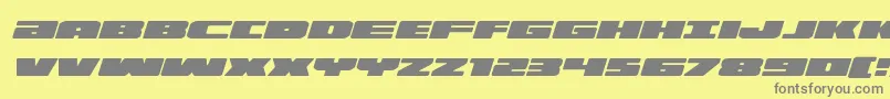 Illuminoexpandital Font – Gray Fonts on Yellow Background