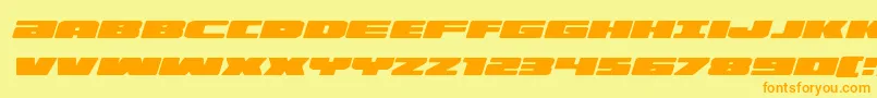Fonte Illuminoexpandital – fontes laranjas em um fundo amarelo
