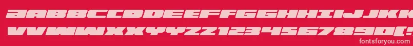 Illuminoexpandital Font – Pink Fonts on Red Background