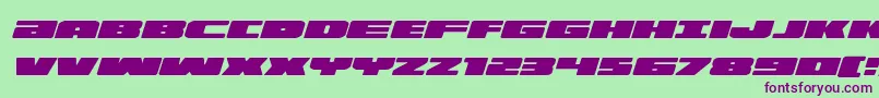 Illuminoexpandital Font – Purple Fonts on Green Background