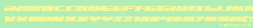 Illuminoexpandital Font – Yellow Fonts on Green Background