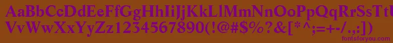 More about ResourceSsiBold Font ResourceSsiBold Font – Purple Fonts on Brown Background