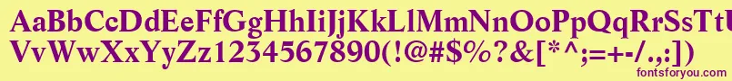 ResourceSsiBold-Schriftart – Violette Schriften auf gelbem Hintergrund