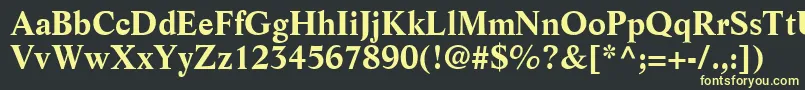 ResourceSsiBoldフォントについての詳細 フォントResourceSsiBold – 黒い背景に黄色の文字