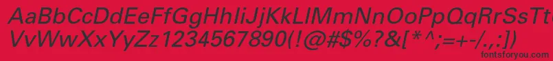 PartnerItalic Font – Black Fonts on Red Background