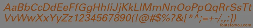 fuente PartnerItalic – Fuentes Marrones Sobre Fondo Gris