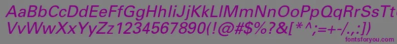 Шрифт PartnerItalic – фиолетовые шрифты на сером фоне