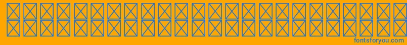 RyotextstdLight Font – Blue Fonts on Orange Background