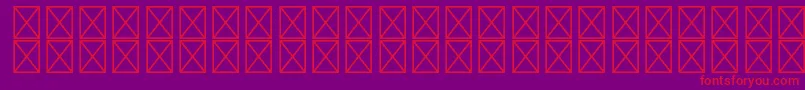 RyotextstdLight-Schriftart – Rote Schriften auf violettem Hintergrund