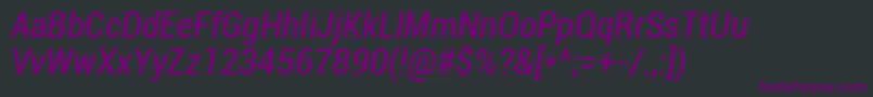 fuente RobotoCondensedItalic – Fuentes Moradas Sobre Fondo Negro