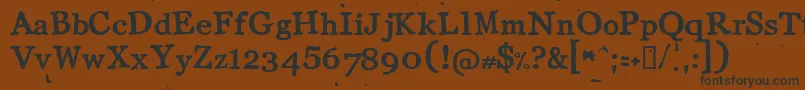 Llcot Font – Black Fonts on Brown Background